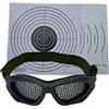 Glac Store® Occhiali Tattici Maschera in maglia per protezione occhi con cinturino morbido regolabile Olive Drab Verde Militare 5 Bersagli in cartoncino
