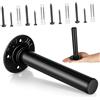 HOMOCONO Rack Porta Dischi da Parete in Metallo Nero, Supporto per Bilancieri Capacità di Stoccaggio per Palestra e Home Gym, Facile Montaggio