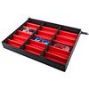 Wakects Scatola Porta Occhiali da 18 Posti, Custodia Espositore per Occhiali da Sole, Nero e Rosso, 47x37x6 cm