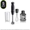 Braun MultiQuick 5 Minipimer, Frullatore a immersione, con Tritatutto, 1000W, Nero (MQ.50202M)
