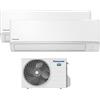 Panasonic CU-2TZ41TBE + CS-RZ25ZKEW + CS-RZ35ZKEW Climatizzatore Dualsplit Bianco 9000 + 12000 btu