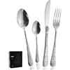 Abert Tattoo Servizio Posate In Acciaio Inox - Set 24 Pz