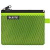 Leitz WOW Astuccio a 2 Scomparti, Cerniera in Nylon, Lavabile, Adatta come Portafoglio, Formato S (14 x 10.5 cm), Verde, 40110054