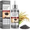 lofuanna Peel Shot Glow Rice Peeling Ampoule, Serum viso esfoliante di riso nero delicato per viso e corpo, ridurre i pori e idratare profondamente per tutti i tipi di pelle