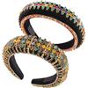 Beaupretty Fascia per Chioma da Donna Stile Vintage Chic, Lavorazione Fine Larga in Lega Strass e Velluto a Coste Stili multipli per Uso Quotidiano ed Eventi