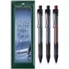 Faber-Castell Beyond - Penna gel a scatto, ricaricabile, con impugnatura morbida, tratto da 0,4 mm, per casa, ufficio e tutti i giorni, confezione da 3 in confezione regalo (Misto)