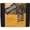 PRORASO Confezione Duo Olio per barba + Shampoo, Legno e spezie