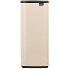 Brabantia Bo Touch, 10 L, rettangolare, acciaio, beige, plastica, pedale