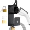 TWSOUL Tipo 2 Supporto da parete per caricabatterie EV, supporto per cavo di ricarica, supporto per cavi, supporto da parete per auto elettriche con lucchetto, bloccabile, per la maggior parte dei