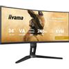 iiyama G-MASTER GCB3486WQSCP-B1 Monitor PC 86,4 cm (34") 3440 x 1440 Pixel UltraWide Quad HD Nero, Monitor di gioco - GCB3486WQSCP-B1