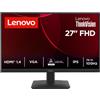 LENOVO MON 27IPS HDMI VGA FHD BK 3Y S27-4E 3Y - 64BEKAT1EU