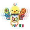 VTech Pio Sonaglino Interattivo, Sonaglio Neonato con Attivazione a Pulsante Luminoso, Gioco Neonato con 10 Melodie e 3 Canzoni, Sensore di Movimento, Lingua Italiana, Batterie Incluse, 3-24 Mesi