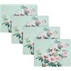 Laura Ashley Tovagliette in sughero, 40,6 x 30,5 cm, per cucina e tavoli da pranzo, resistenti al calore, durevoli, facili da pulire, set da 4, motivo: ramo fiorito