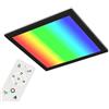Briloner Leuchten - Plafoniera ultra piatta RGB CCT, pannello LED CCT, temperatura di colore, regolabile, dimmerabile, telecomando nero, 29,5 x 29,5 cm