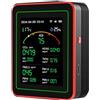 Generico Tester Della Qualità 'aria Interna - Alito Privo Di Tossine Invisibili, Monitor 'inquinamento 11 In 1, Analizzatore Di HCHO TVOC PM2.5, Sensore Di Umidità Della Temperatura Portatile Per U