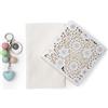 Hervit Box con Portachiavi Cuore Bombato Blu - Collezione Wonderland