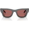Ray-Ban Occhiali da Sole RB4940BP 686585 Wayfarer Puffer X ASAP Rocky Nero con Strass/Violetto Scuro Unisex 47/23/145