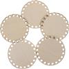 ifundom Base Rotonda per Borse Uncinetto in Legno Beige 5 Pezzi per DIY, Resistente e Decorativa, per Creazioni Artigianali con Forma Delicata