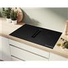 Bosch PVS81AB16E Piano cottura induzione con cappa integrata, 80 cm. Vetroceramica Nero Opaco