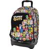 POOL OVER Tinta Unita Stumble Zaino Trolley Dream Cross Nero