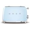 Smeg, Tostapane 2x2 TSF01PBEU, 2 Scomparti da 36mm, 6 Livelli di Doratura, Funzione Riscaldamento, Scongelamento e Bagel, Espulsione Automatica del Pa