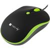 Techly 306721 Mouse Ottico USB 1600 Dpi Nero/Verde Nero/Verde