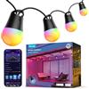 Govee Luci Esterne Intelligenti 2, Luci da Esterno RGBIC 30M con Lampadine LED Dimmerabili Bianco Caldo, 47 Modalità Scena per Patio, Cortile, Impermeabile IP65, Funziona con Alexa, Controllo App