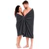 altego Asciugamano da bagno Grande 100x200 cm - Telo doccia in 100% cotone premium - Asciugamano Grande doccia 100x200 - Telo spugna morbido assorbente - Telo sauna spa mare (Nero)