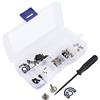 HEEPDD Kit Viti Macchine Cucire Industriali Accessori Navetta e Piastra Ago | Set Accessori in Acciaio Inossidabile con Navetta, Piastra Ago, Scatola di Immagazzinaggio