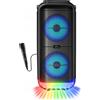 MEDIA-TECH Altoparlante portatile Media-Tech Wireless Bluetooth con microfono 50W/900W Nero [MT3183]