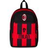Seven Milan Zaino Doppio Scomparto, Rosso e Nero, Squadra Calcio, Tasca Frontale con Zip e Tasca per Borraccia, Bambino, Scuola Elementare