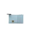 Pinko Porta Carte da Donna in Pelle, Linea Airone, Azzurro Celeste, 13 x 8 x 0.3 cm, con Cerniera Centrale, 5 Vani Portacarte di Credito, Galvanica Oro Antico