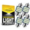 Ruiandsion 4 pz 28mm LED Festone Lampadine Ice Blue Super Bright 3014 21SMD Chip per Auto Dome Mappa Vanity Specchio Luci
