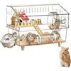 Generisch Casetta in acrilico per roditori, grande, gabbia trasparente, villa a due piani con , bottiglia d'acqua, bagno per criceti, criceti, vil, topi, osservazione, habitat, forniture per animali