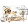 Generisch Casetta in acrilico per roditori, grande, gabbia trasparente, villa a due piani con , bottiglia d'acqua, bagno per criceti, criceti, vil, topi, osservazione, habitat, forniture per animali
