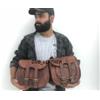 Borse laterali da Sella Saddlebag 2 Pezzi 11" Per Moto In Pelle
