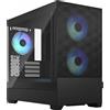 FRACTAL Case Fractal Pop Mini Air - Mini Tower mATX/Mini-ITX, frontale mesh, Pannello I/O USB-C-ready con ARGB, 3x Ventole RGB Aspect da 120mm incluse