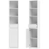 HOMCOM Mobile da Bagno Alto con 3 Ripiani Aperti, 1 Cassetto e 1 Armadietto Regolabile, 33x30x172 cm, Bianco | Aosom Italy