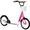 HOMCOM Monopattino per Bambini con Freno e Cestino, Regolabile in Altezza, per Bambini da 5 a 12 Anni, Bianco e Rosa | Aosom Italy