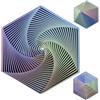 Echehi Giocattolo Fidget Fractal Gradient per Bambini e Adulti, Design Visivo a Spirale 3D Allevia L'ansia, Rilascia i Giocattoli Rtress. Viola Sfumato