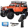 ARRIS 1/12 RC Crawler, MN-128, camion fuoristrada RTR, 4WD RC Rock Crawler con telecomando da 2,4 GHz, modello RC Jeep, per adulti, hobby regalo (arancione)