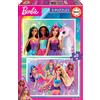 Educa - Puzzle di cartone con 48 pezzi per bambini | Barbie. Set di 2 puzzle da 48 pezzi ciascuno, doppio divertimento. Dimensioni approssimative del puzzle: 28 x 20 cm. A partire dai 3 anni (19299)