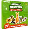 QUOKKA Gioco Magnetico per Bambini dai 2 ai 3 Anni - Gioco Australiano con 20+ Pezzi, Puzzle Magnetico per Bambini in Aereo - Giocattoli Educativi da Viaggio