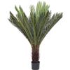 Andrea Bizzotto Pianta Artificiale Palma Cycas con Vaso 28 Foglie H120 cm