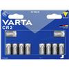 VARTA CR2, CR15H270, 6206301461, Batteria Litio, 3 Volts, Diametro 15,6 mm, Altezza 27 mm, 920 mAh, confezione risparmio 10 pile