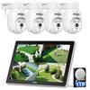 Hiseeu 【PTZ 10 Monitor】Hiseeu 5MP Kit Videosorveglianza WiFi Esterno con 10 LCD Monitor