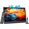 TV Portatile 15,6 Pollici, DVB-T2 Digitale, Compatibilità AC/DC 12V, Ingressi HD