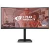 AOC CU34E4CV 34" UltraWide QHD 3440x1440 LCD Monitor Black, 86.4cm PC Display