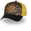Von Dutch Berretto Trucker con Rete Adulto con Stampa Sublimazione Subli, Nero/Giallo/Arancione, Taglia unica