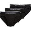 Polo Ralph Lauren Slip da Uomo Low Rise Brf (Confezione da 3), Nero (3pk Polo Blk/Polo Blk/Polo Blk 002), S